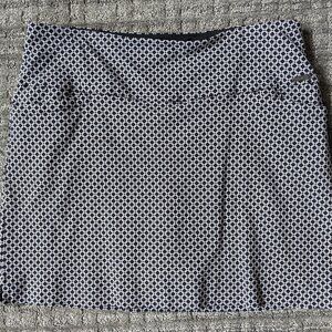 Patterned Black and White Skort